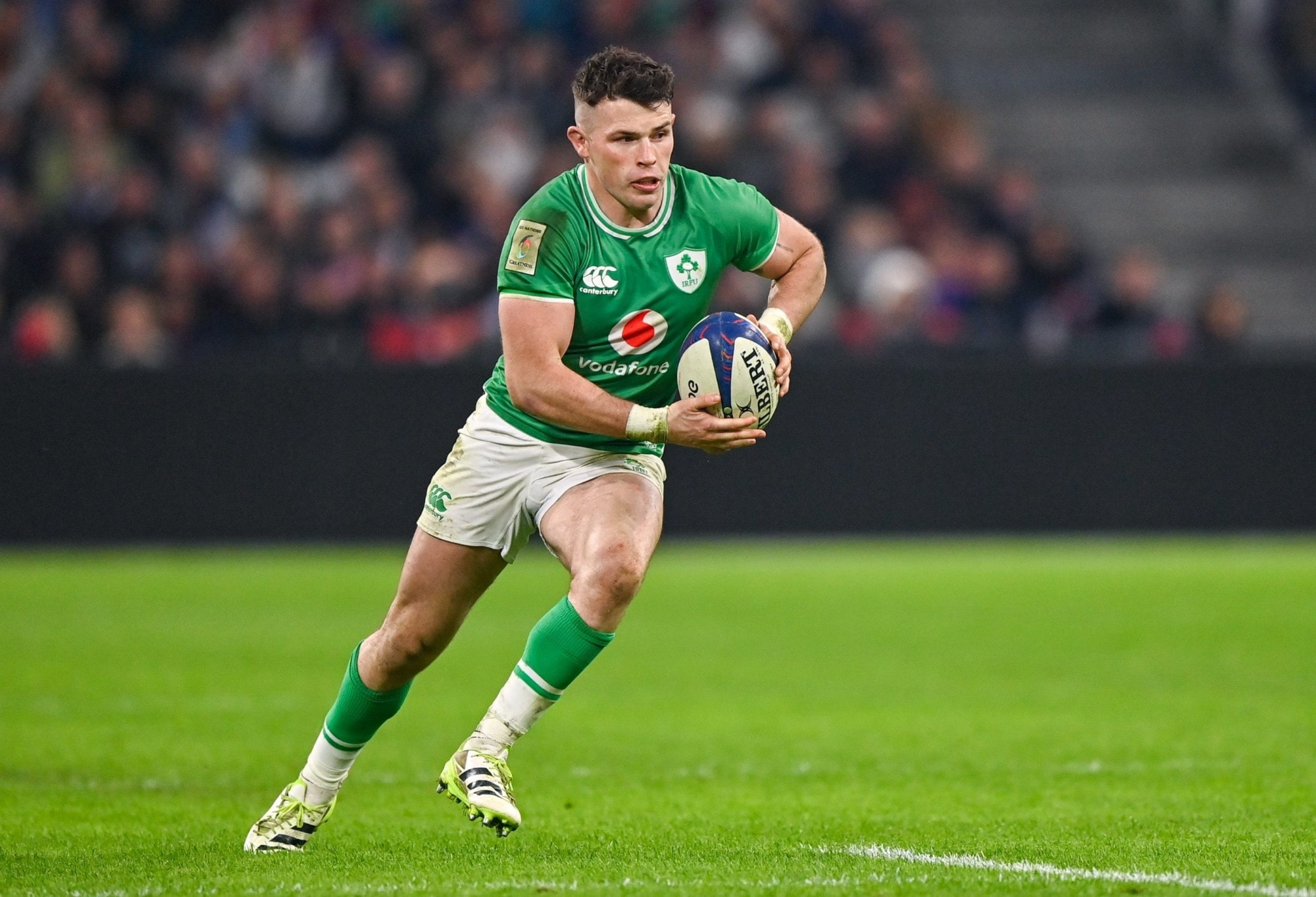 Calvin Nash playing for Ireland.